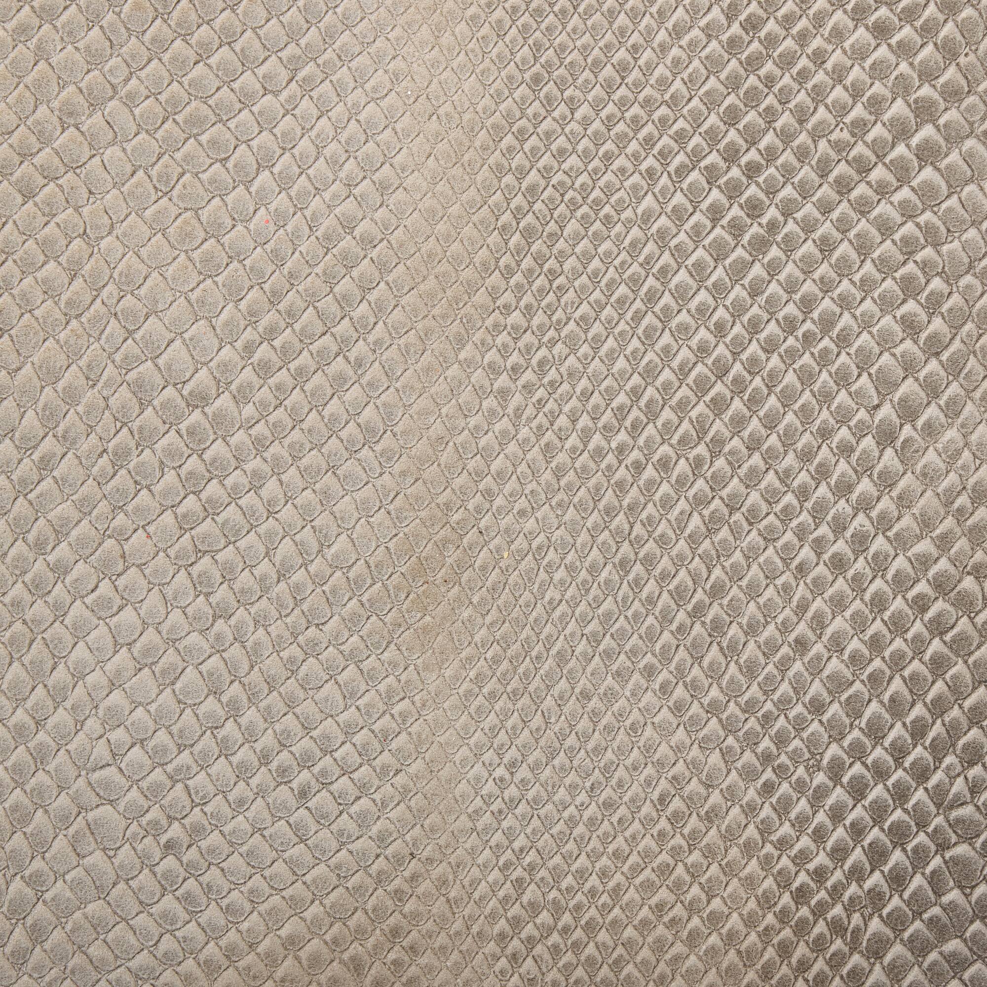 6 Pack: Gray Cobra Grain Leather Trim Piece by ArtMinds™